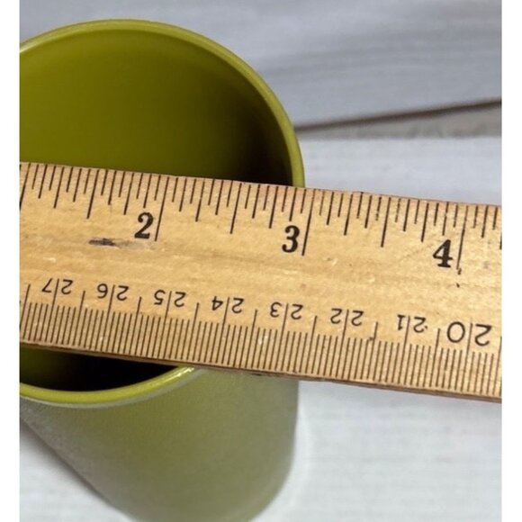 Vintage Tupperware 12oz Tumbler 873 Autumn Harvest Green 5.5" Tall - Picture 6 of 7
